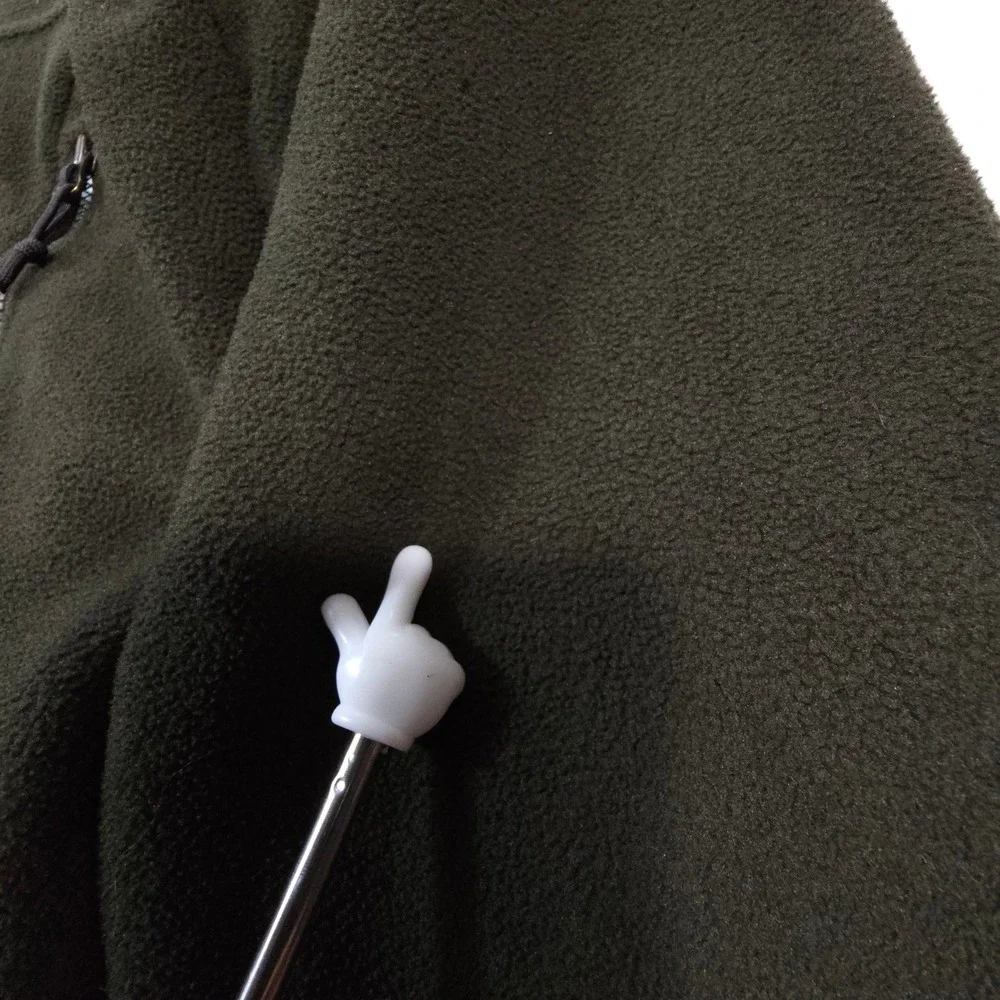 The North Face Fleece Jacket Mens M Olive Green Polartec‎ Full Zip Outdoor